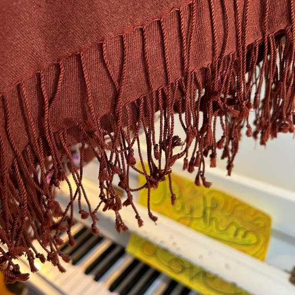 Chic Boho Floral Shawl in Rich Hues Beaded Embroidered - Picture 6 of 16